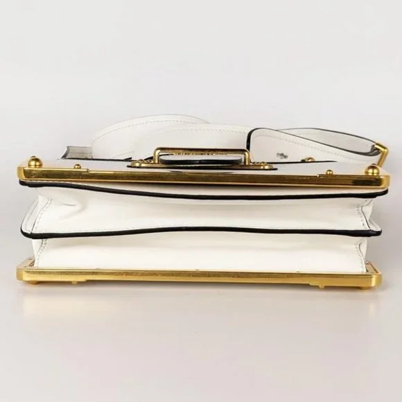 SOLD Prada Cahier Medium White Leather Cross Body Bag - Picture 3 of 8